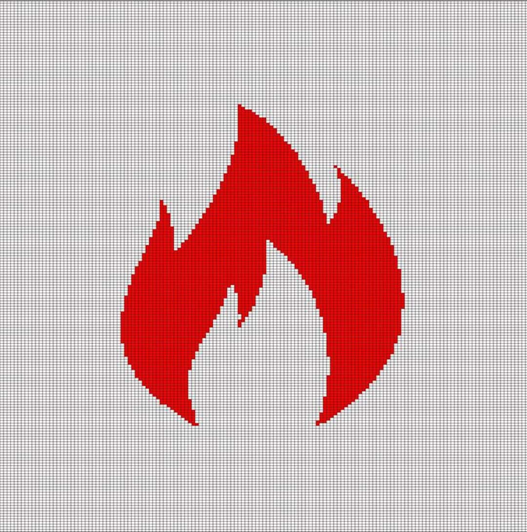 Fire Crochet Afghan Pattern Graph - Etsy
