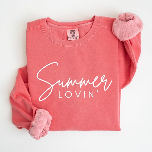 Summer Lovin' Oversized Comfort Colors Sweatshirt - Cozy & Beachy Sweatshirt for Summer