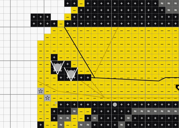 PDF PATTERN | Lamborghini Cross Stitch Pattern | Yellow Car