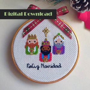 PDF PATTERN | Three Kings Day Cross Stitch Pattern | Christmas Pattern | Three Wise Men Pattern | Punto de Cruz | Cross Stitch Pattern