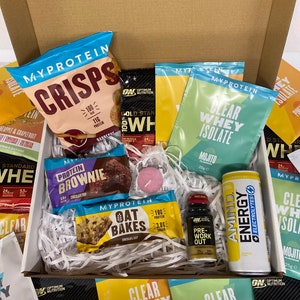 Protein Bar Snack Box Whey Protein Gift Box Protein Hamper Healthy Snacks  Low Calorie Protein Snacks Selection Muscle Locker 