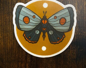 Vinyl Sticker - Cozy Moth | Wasserfester Aufkleber