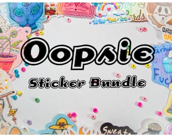 Oopsie Sticker Bundle: 10 Random Waterproof Vinyl Stickers with imperfections