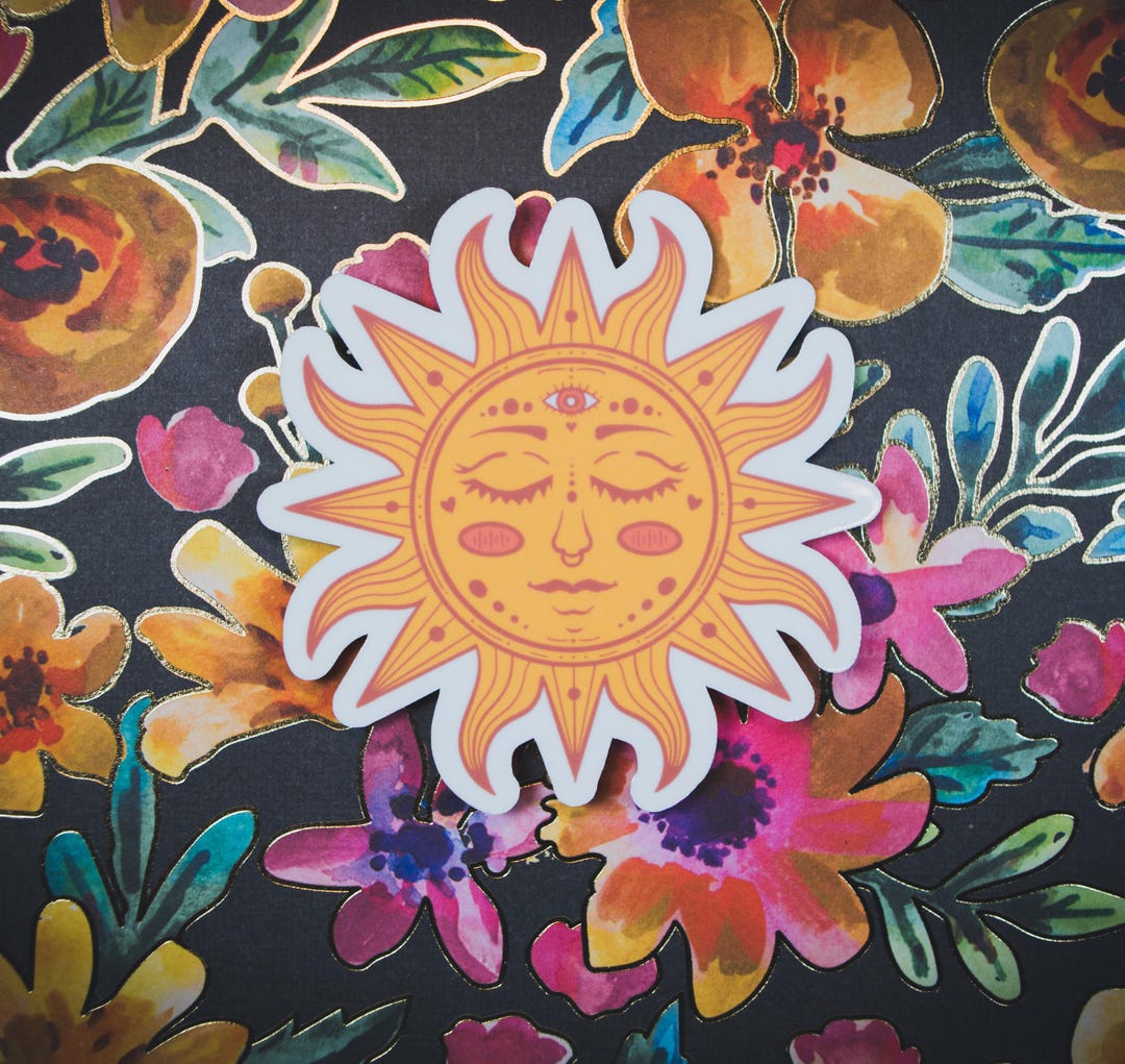 Vinyl Sticker- the Sun | Waterproof Sticker - Etsy