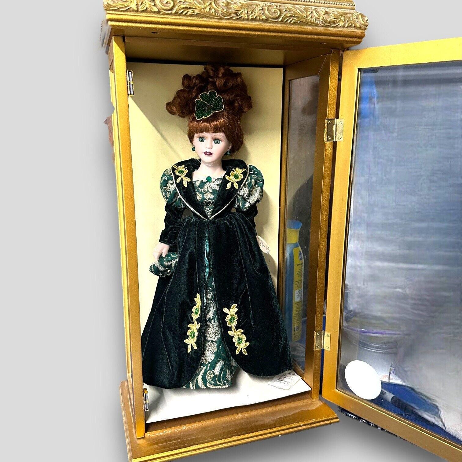 Antique & Fashion Doll 緑色 レースドレス Dorry Doll ドリードール 袖付き総レースドレス グリーン/M