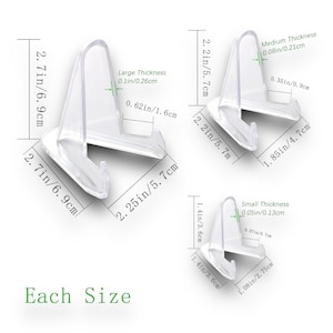 Clear Acrylic Display Stands Set Of 6 For Photos Coins & Cards