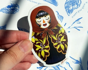 Matryoshka Nesting Doll Sticker | Vinyl Sticker | Water Bottle Sticker | Laptop Sticker | Journaling