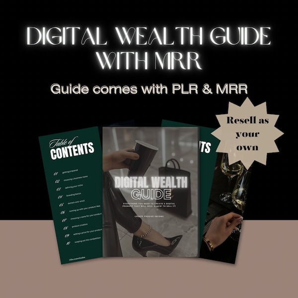 Digital Marketing Guide, Master Resell Rights Guide, Free Email Sequences, Business Ideas, MRR, Digital Wealth, Lead Magnet, Niche