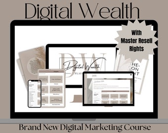 Faceless Marketing & Digital Wealth Playbook, With Master Resell Rights, Learn Digital Marketing, Digital Product, New Master Resell Rights