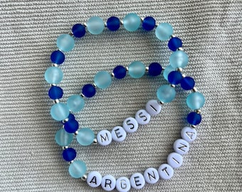 Argentina Soccer Football inspired friendship bracelets