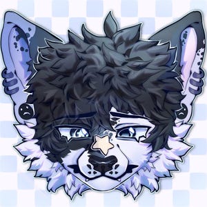 Symmetrische Furry Headshot Auftragsarbeiten | NICHT AI