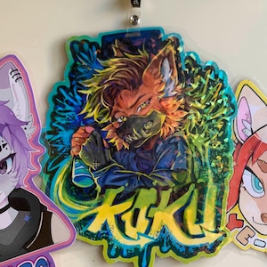 Furry Badge Printing Services | High Quality Lamination | Comes with Free Badge Clip | Water Resistant Badge