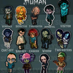 Human 3” Holographic Stickers | SET 1: Visitors or Humans..? | | Please Read Description | No Tracking