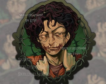 Adhesivo holográfico humano de 3" con cara de alambre / / Lea la descripción / SIN SEGUIMIENTO