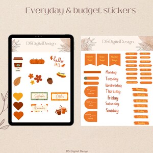 Fall Digital Stickers, Everyday and Budget Stickers,Autumn Digital Stickers, Precropped Goodnotes stickers, Planner Stickers