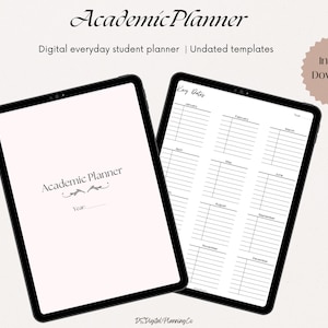 The Academic Planner- Digital Planner, Everyday Student Planner, Goodnotes, PDF