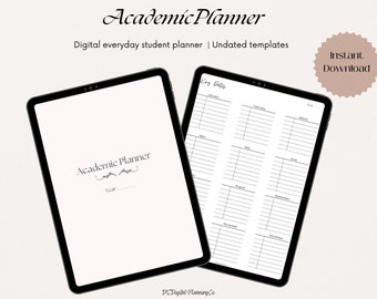 Academic Student Planner – Digital Undated Templates (PDF)