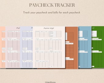 Digital Budget Planner | Paycheck Tracker, Financial Planner | Bill Tracker | Goodnotes