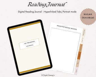 Digital Reading Journal, Book Tracker, iPad Planner (Digital Download)