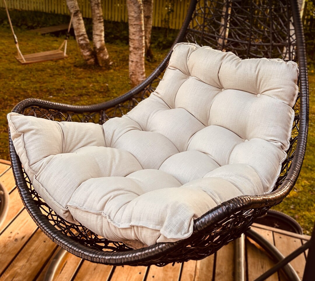 Linen Swing Cushions, Hanging Chair Cushions, Papasan Chair Cushion Etsy