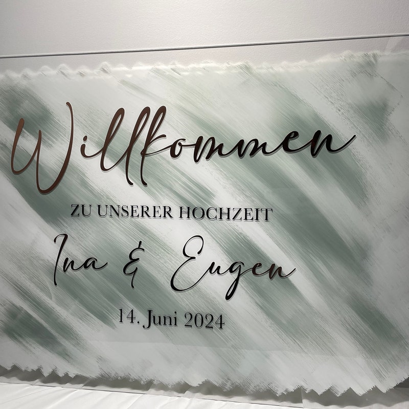 Produktbild von Willkommensschild Zur Hochzeit Personalisiert