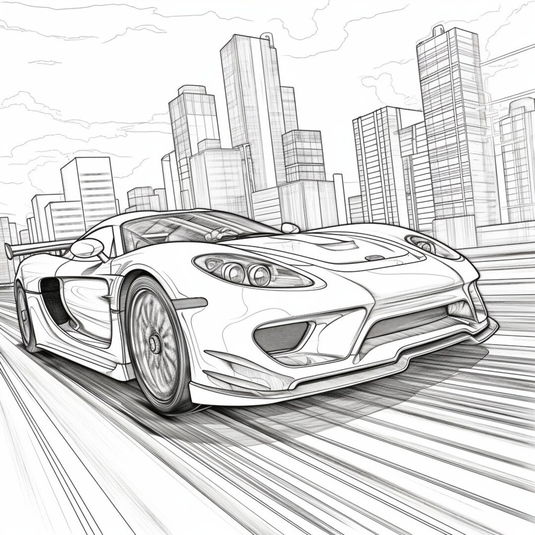 27 Coloring Pages Supercars Coloring Pages Digital Download Printable 
