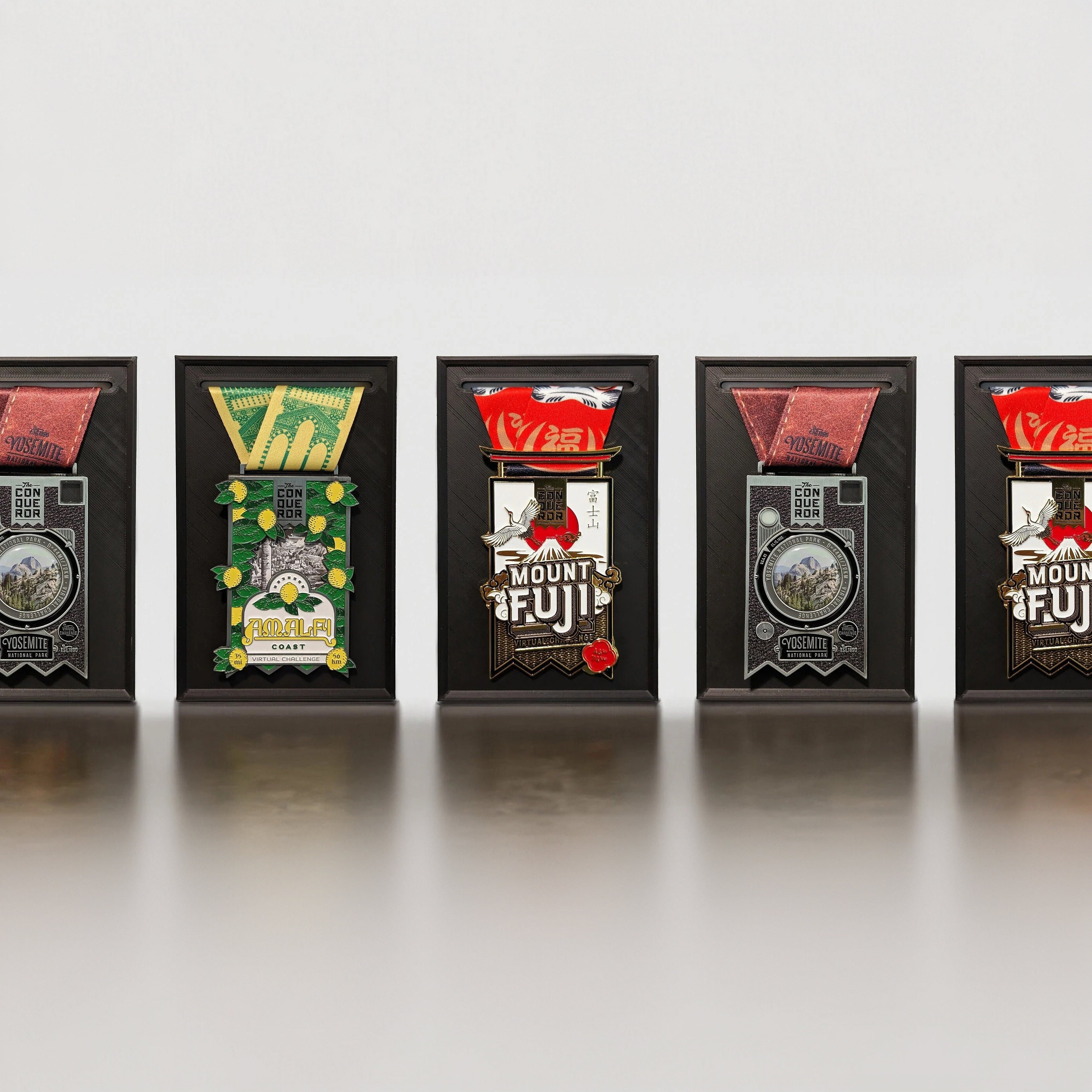 Medal Display Frame | Conqueror Challenge Medals | Wall Display for Awards and Achievements | Modular Medal Display