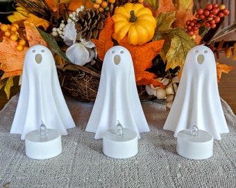 Lot De 2 Bougeoirs En Céramique Pour Halloween, Décoration Fantôme - Pour Chambre à Coucher, Salon, Table, Fête D'Halloween
