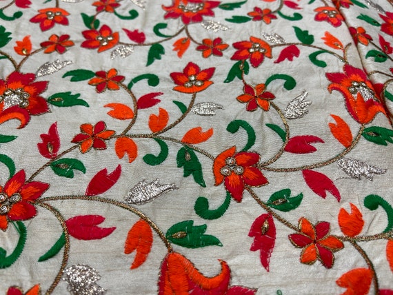 Vintage 70s Floral Embroidered Shoulder Bag, Hand… - image 3