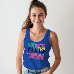 Retro 80er Jahre NKOTB Konzert Tank- Vintage New Kids on the Block Design für Blockheads