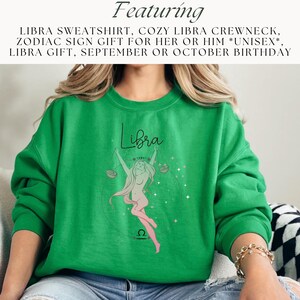 Libra Sweatshirt, Cozy Libra Crewneck, Zodiac Sign Gift for her or him *unisex*, Libra Gift, September or October Birthday