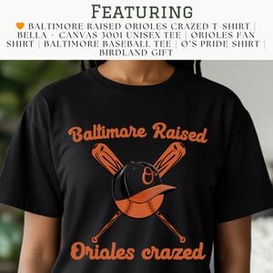 Baltimore Raised Orioles Crazed T-Shirt | Unisex Tee | Orioles Fan Shirt | Baltimore Baseball Tee | Os Pride Shirt | Birdland Gift