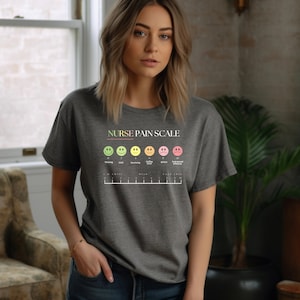 Hilarious Nurse Tee: Rate Your Nursing Pain! Nurse merch, Nurse tee, nurse&#39;s week gift