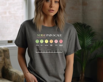 Hilarious Nurse Tee: Rate Your Nursing Pain! Nurse merch, Nurse tee, nurse's week gift