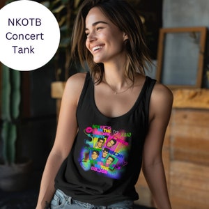 Retro 80er Jahre NKOTB Unisex Jersey Tank Top - Neon New Kids on the Block für Blockheads