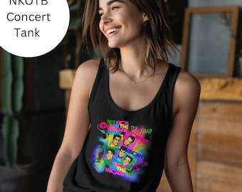 Retro 80s NKOTB Unisex Jersey Tank Top - Neon New Kids on the Block for Blockheads