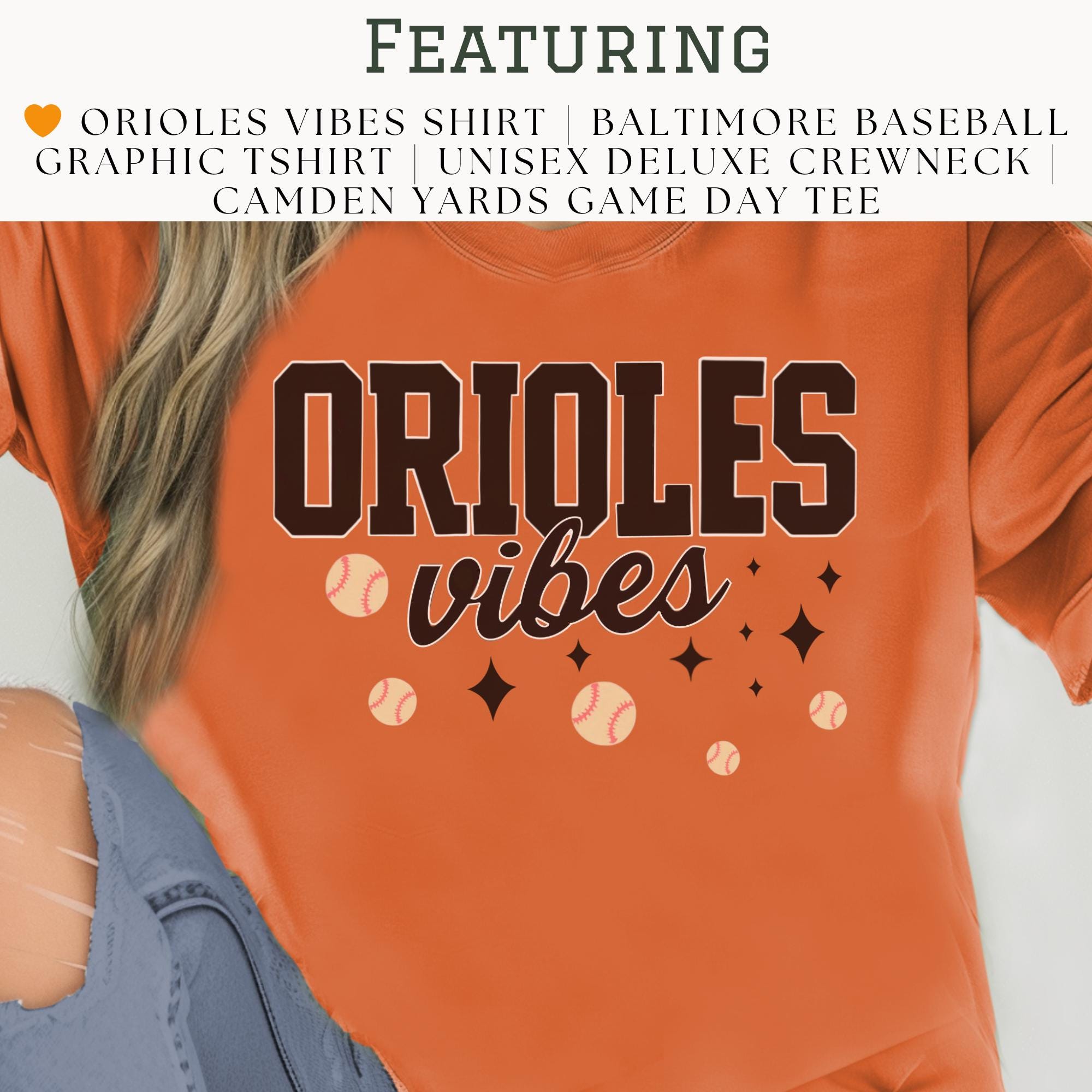 Orioles Vibes Shirt Baltimore Baseball Graphic Tshirt Unisex