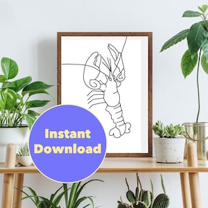 Lobster Minimalist Wall Art