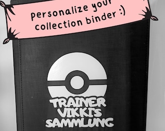 Personalisierter Sammelordner Vinyl Aufkleber Removable (Pokémon-Sammelkarten, TCG)
