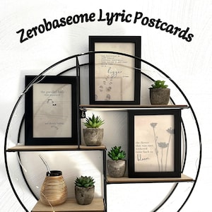 Zerobaseone - Set de cartes postales A6 Kpop Paroles WallDeco