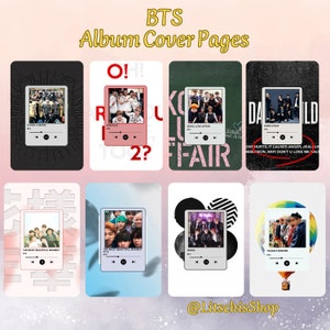 Pages de couverture d'album KPOP BTS (A5) - Article fabriqué par des fans pour collectionneurs / Pages de couverture pour reliure de cartes photo
