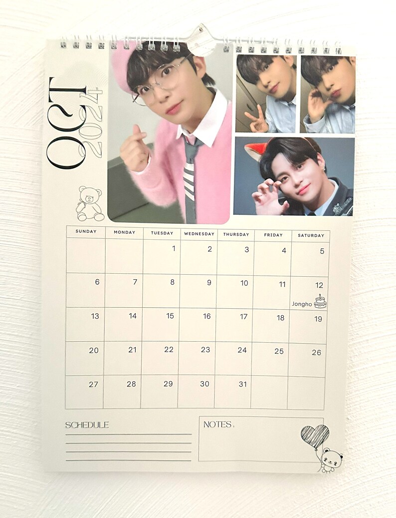 KPOP Ateez Calendar wallcalendar 2024 A4 All Members / Etsy