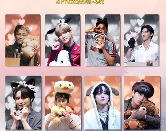 ATEEZ OT8 Fanmade Photocards Heart & Plüsch Set - Etsy