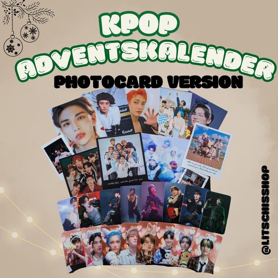 KPOP Photocard Adventskalender / Weihnachtskalender - 24 Türchen - ATEEZ, BTS, Stray Kids