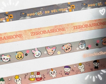 Cute Kpop Washi Tape - Ateez - Teezmon, Stray Kids - Skzoo, Zerobaseone, Photocard Delivery