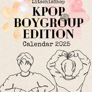 Digitaler Download: KPOP Kalender 2025 BOYGROUP Edition A4 (Stray Kids, BTS, Ateez, Enhypen, ....)