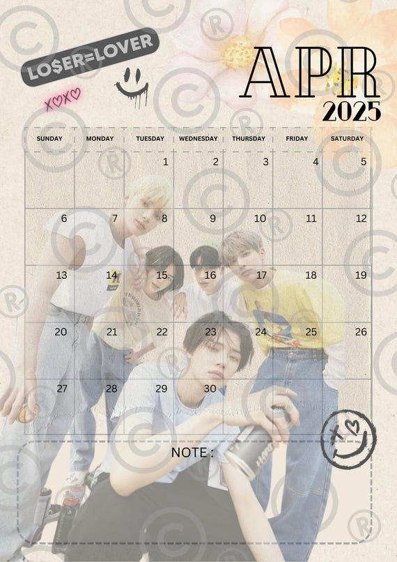 Kpop Calendar 2025 (G)I-DLE ATEEZ BABYMONSTER Standing Flip