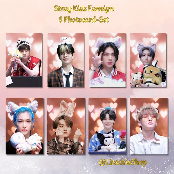 Stray Kids OT8 Fanmade Photocards "Fansign" Set