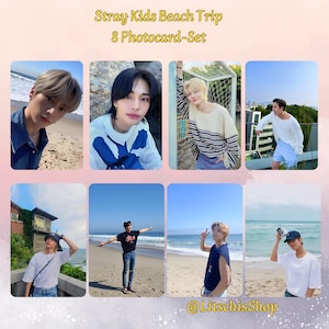 Stray Kids OT8 Fanmade Photocards &quot;Beach Trip&quot;