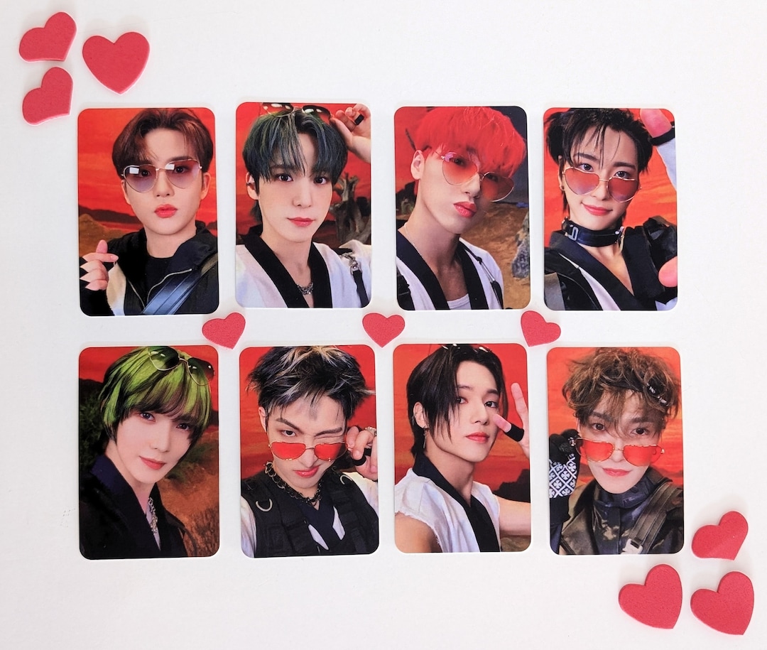 ATEEZ OT8 Fanmade Photocards / POB - Sunglasses Heart Vers